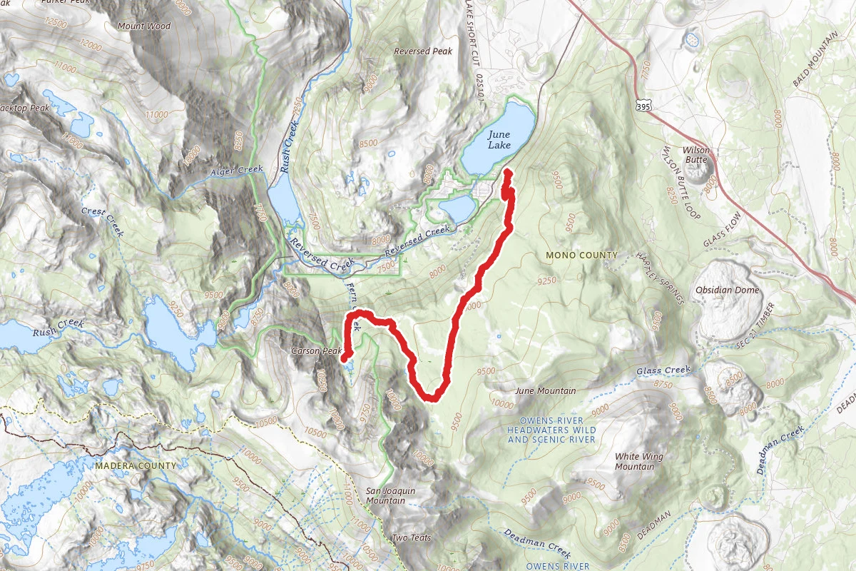June Lake, Yost Creek and Fern Lake Trail