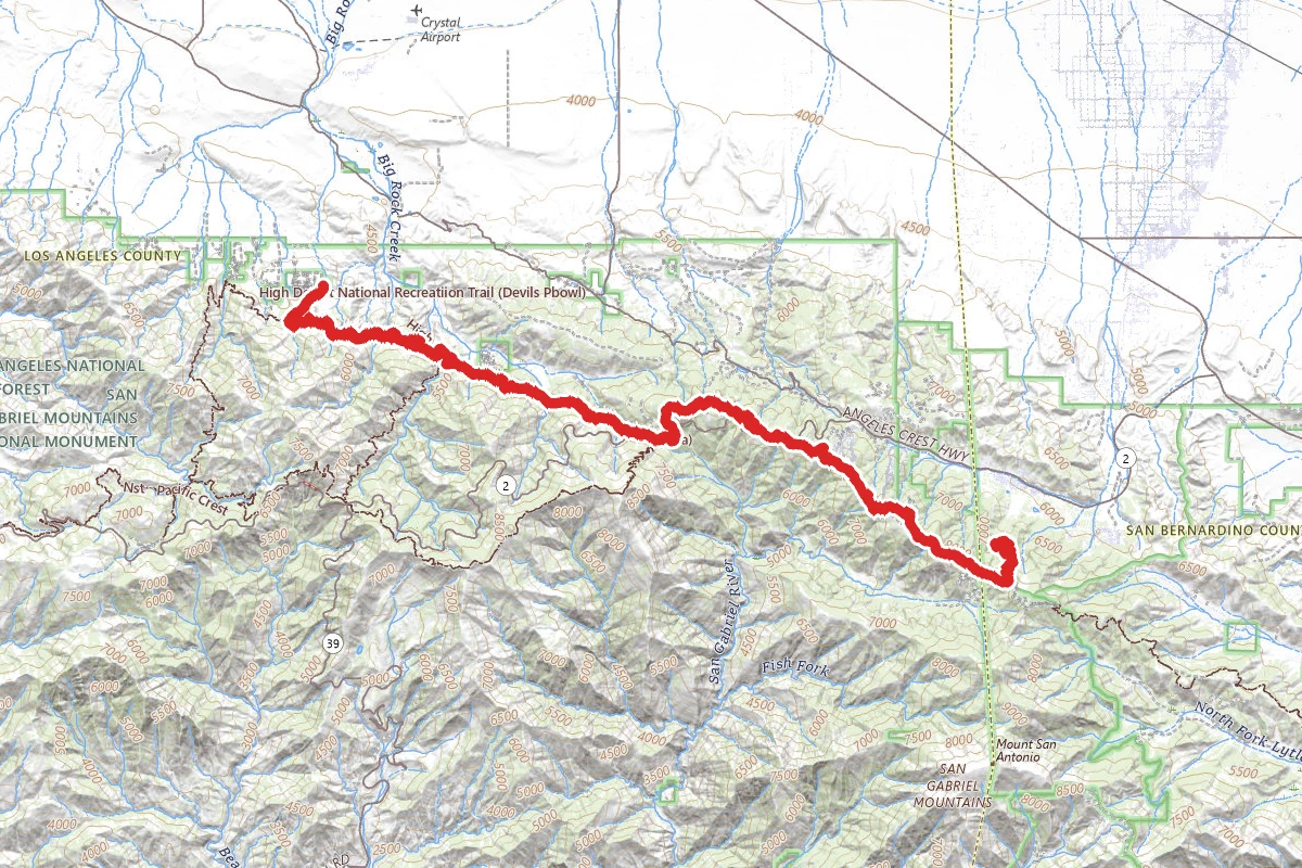 Devils Punchbowl to Wrightwood via PCT
