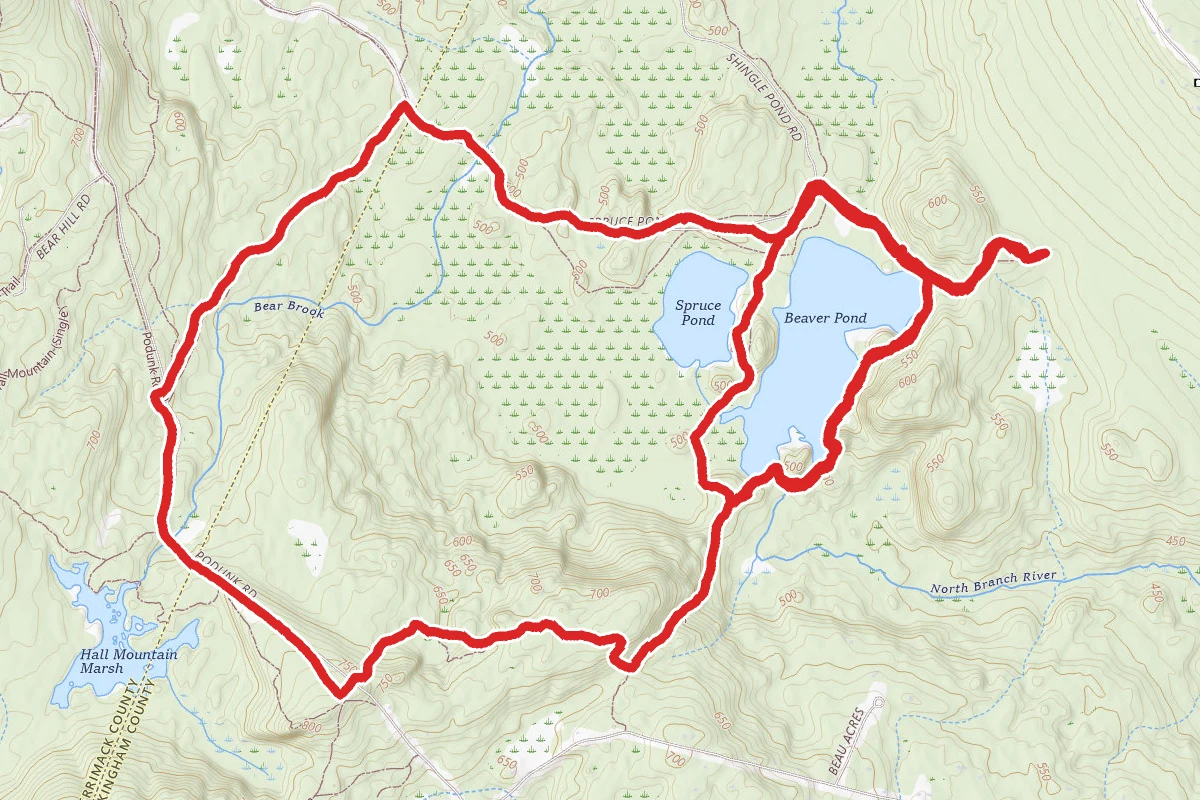 Beaver Pond to Lynx Trail and Broken Boulder Loop