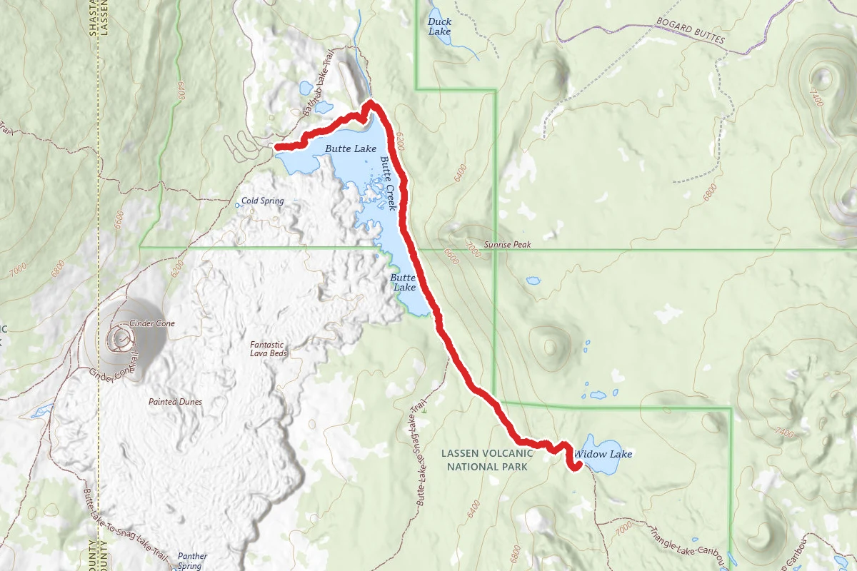 Butte Lake to Widow Lake