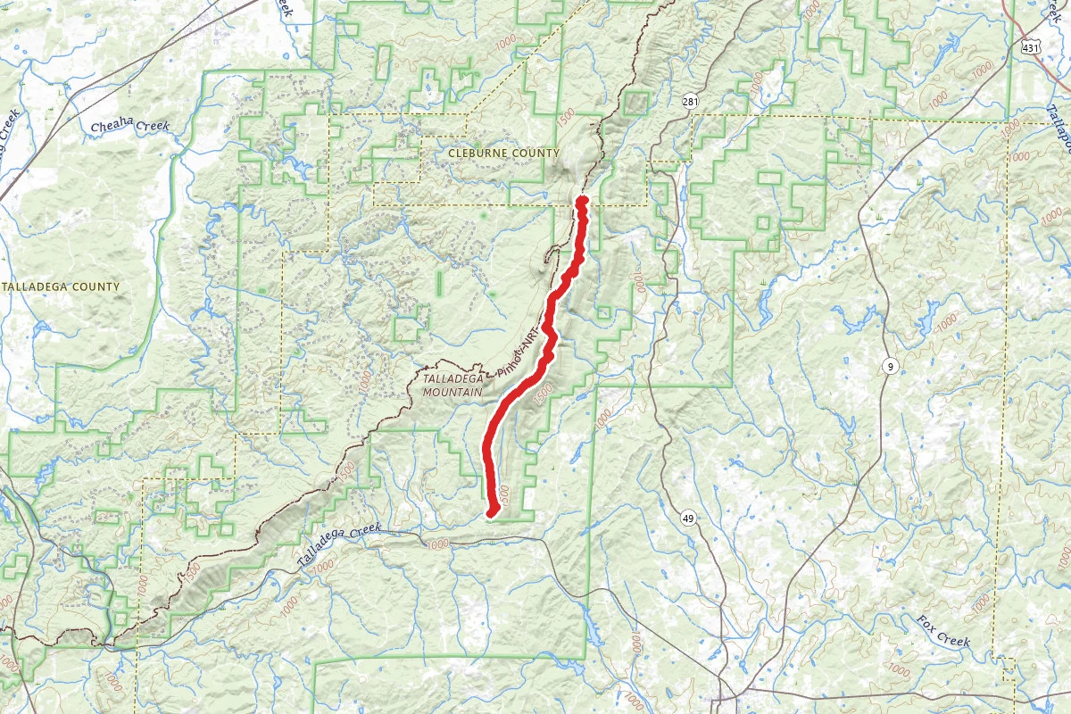 Odum Trail, Nubbin Creek Trail, and Cave Creek Trail