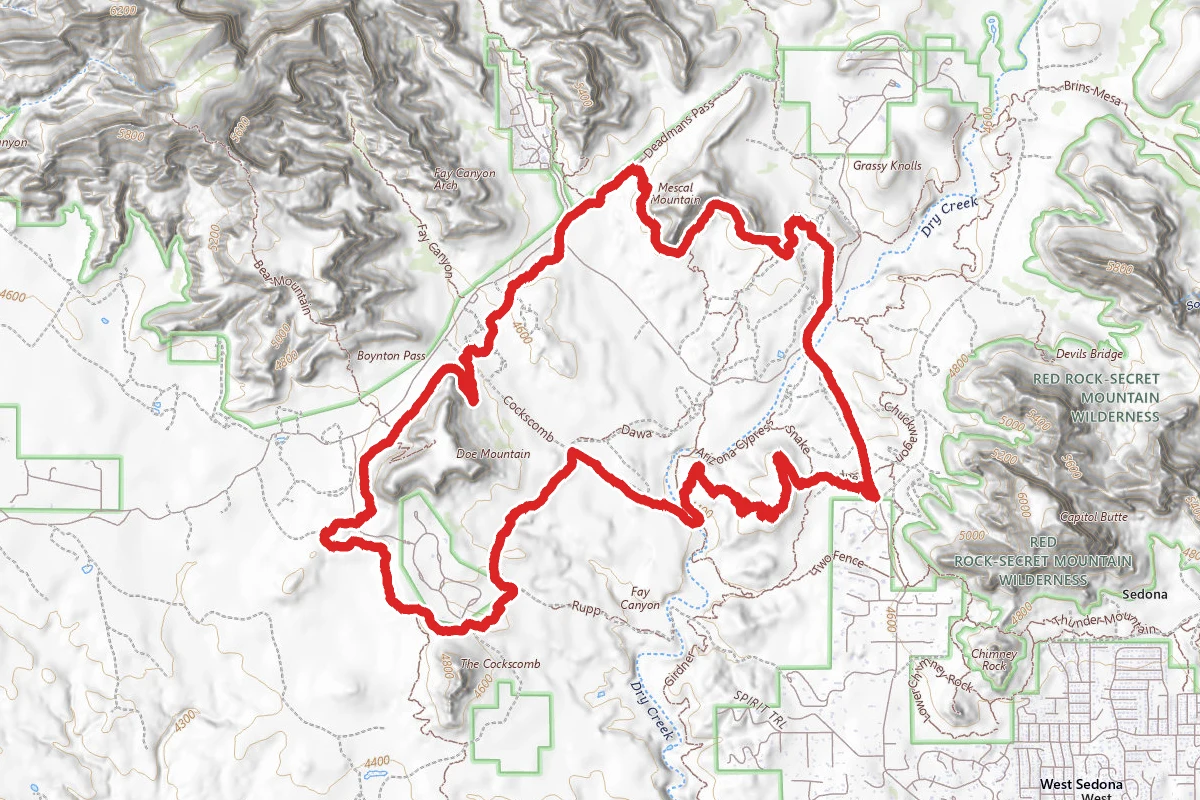 Upper Snake, Anaconda, Dawa, Airie, and Mescal Loop