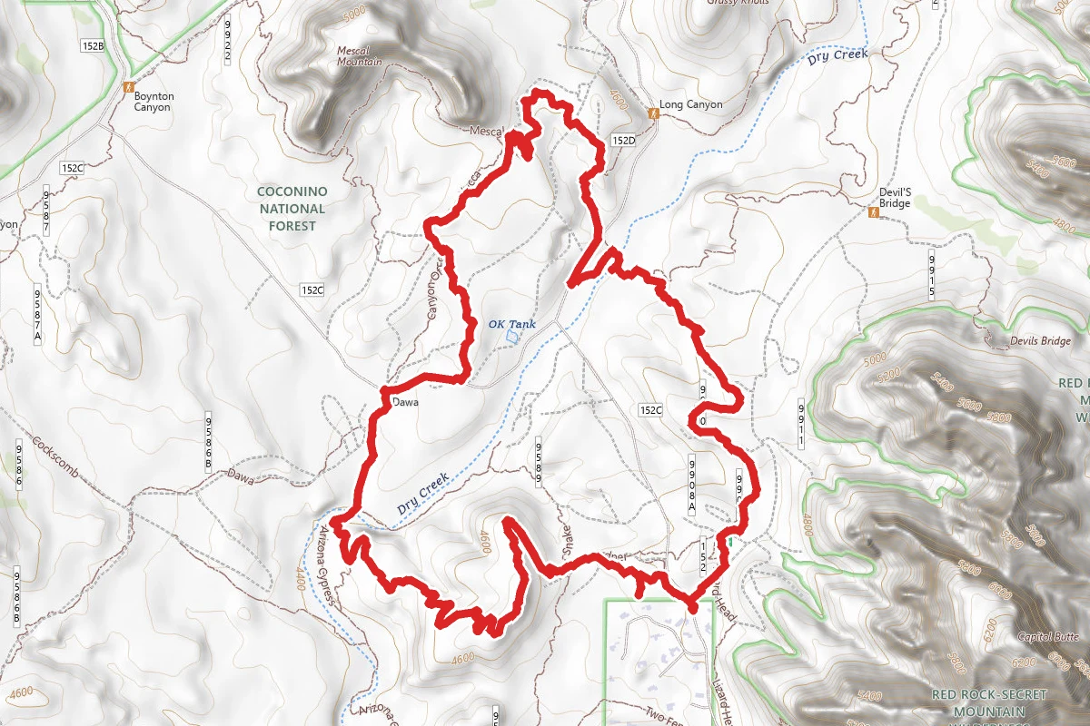 Anaconda and Mescal Loop Trail