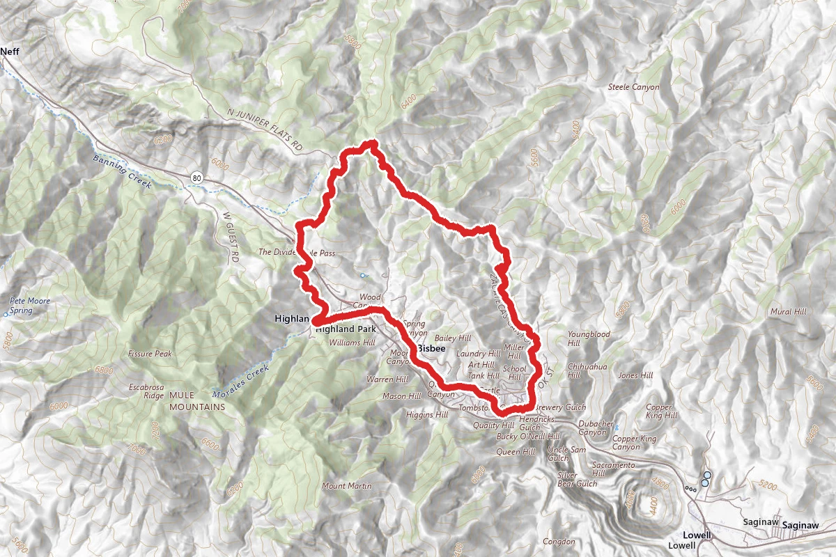 Old Bisbee and Juniper Flats Loop
