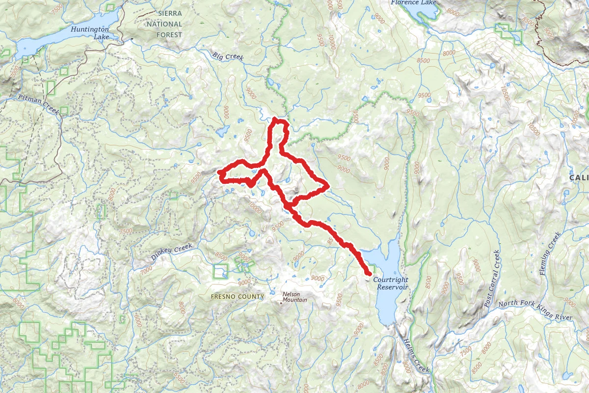 Dinkey Lakes Loop via Cliff Lake