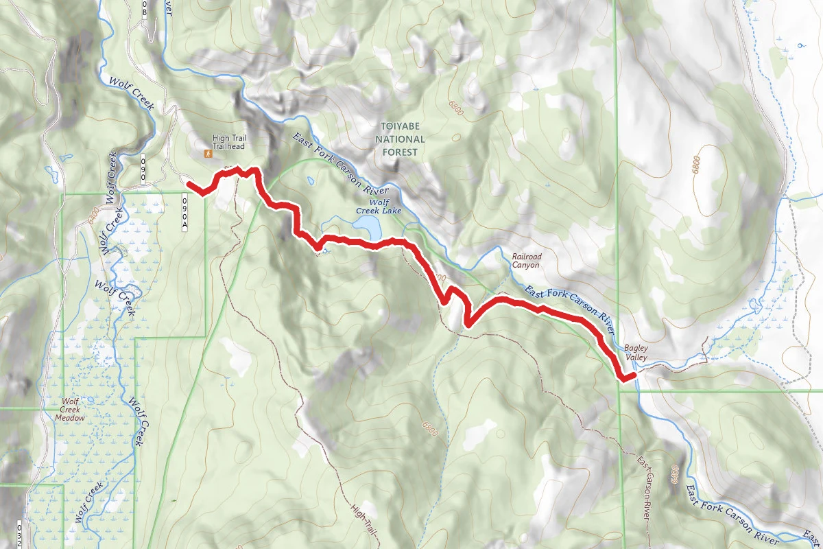 Wolf Creek Lake Trail to Grays Crossing