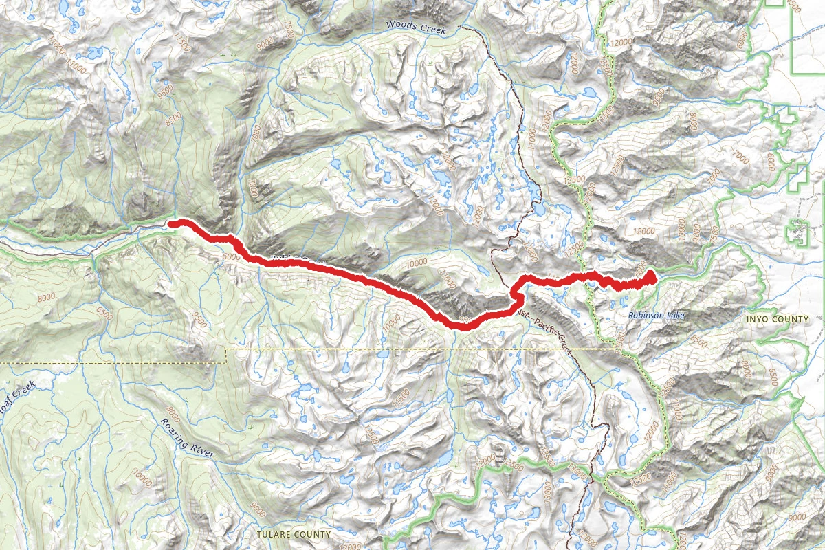 Roads End to Onion Valley Trail