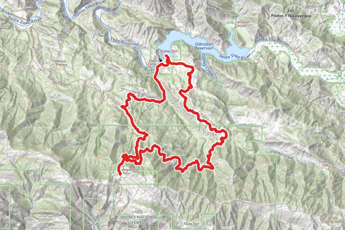 Gibraltar Dam Loop via Gibraltar Road and Matias Trail