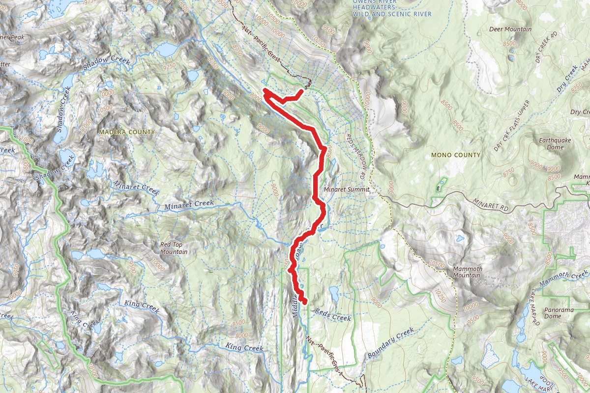 Agnew Meadows to Devils Postpile