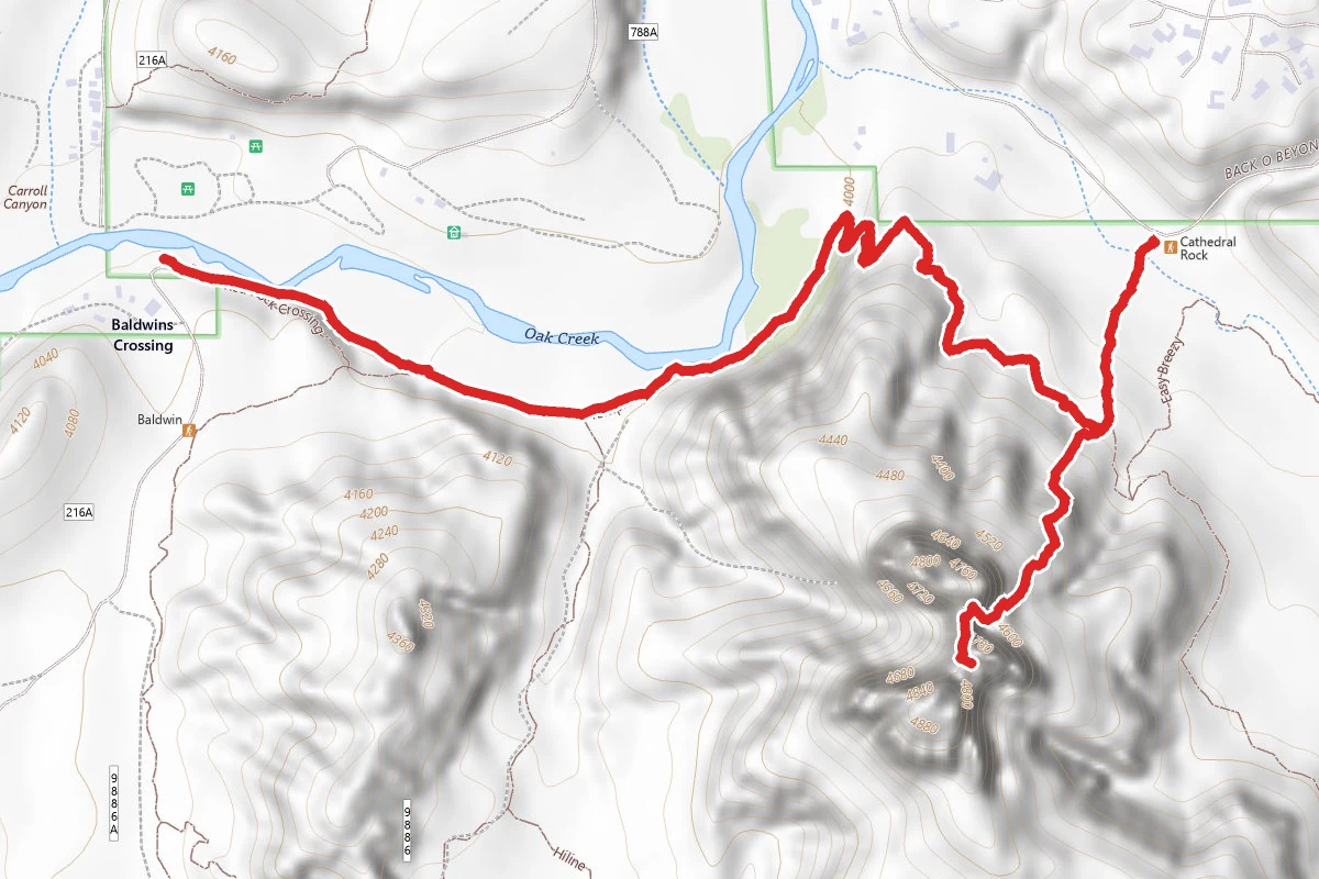 Cathedral Rock to Red Rock Crossing