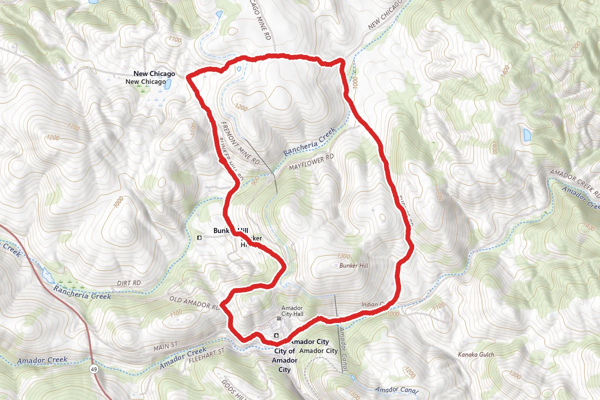 Amador City and Bunker Hill