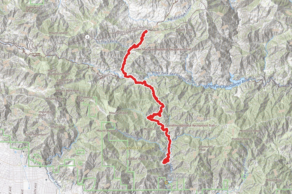 Upper Winter, Sturtevant, Gabrilleno, Shortcut Canyon