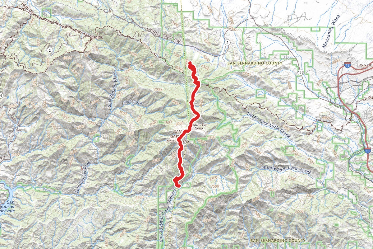 Bear Canyon Trail to N Backbone Trail to Acorn Drive