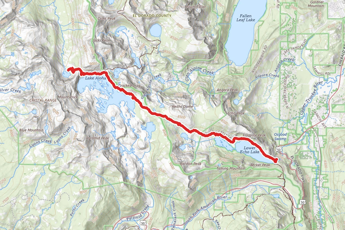 Clyde Lake via Tahoe Rim Trail