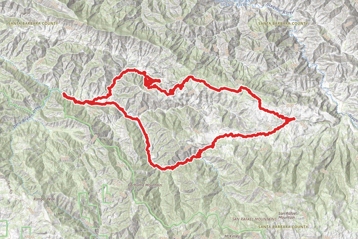 Manzana Creek and Eastern Hurricane Deck Loop