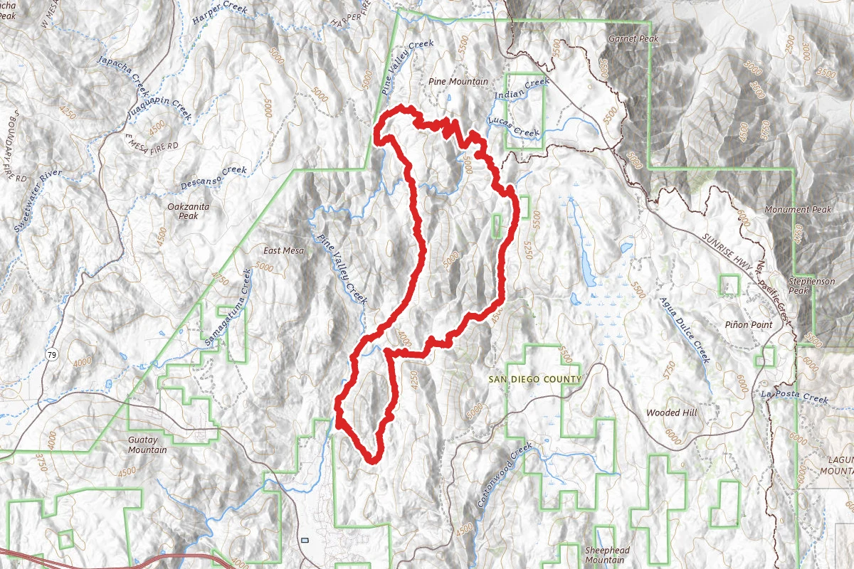 Noble Canyon and Indian Creek Loop