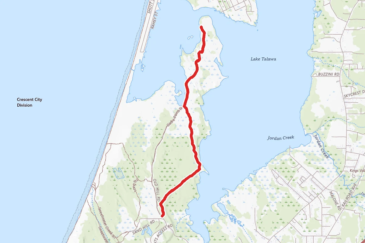 Cadra Point Trail to Peninsula Trail