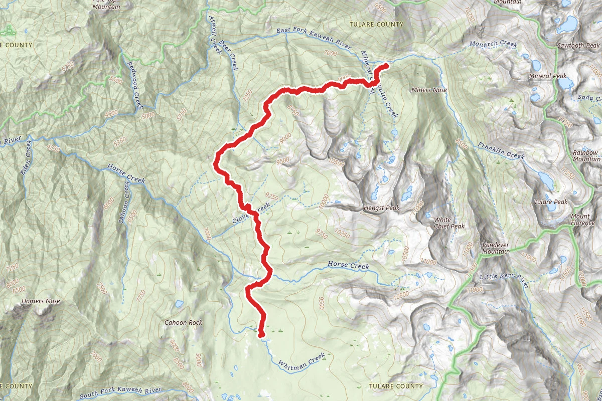 Tar Gap Trail to Hockett Meadows