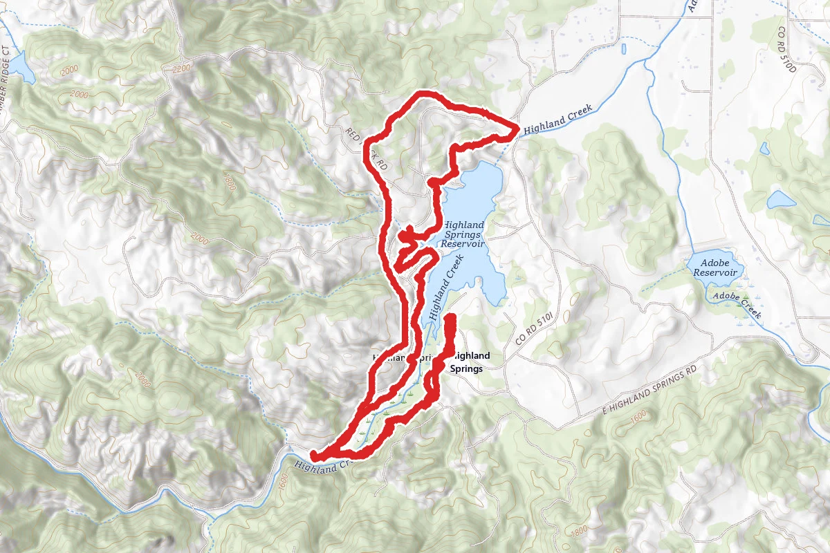 Highland Springs Reservoir via Lake Trail