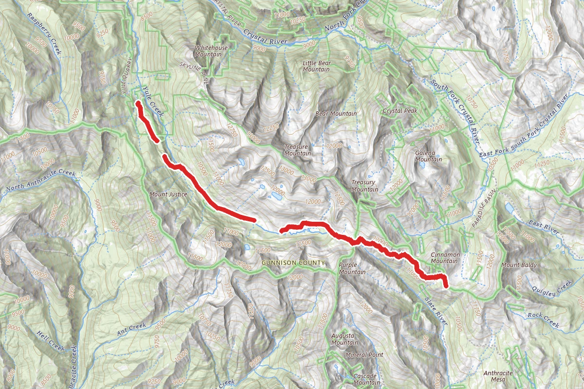 Yule Pass Trail to Paradise Divide