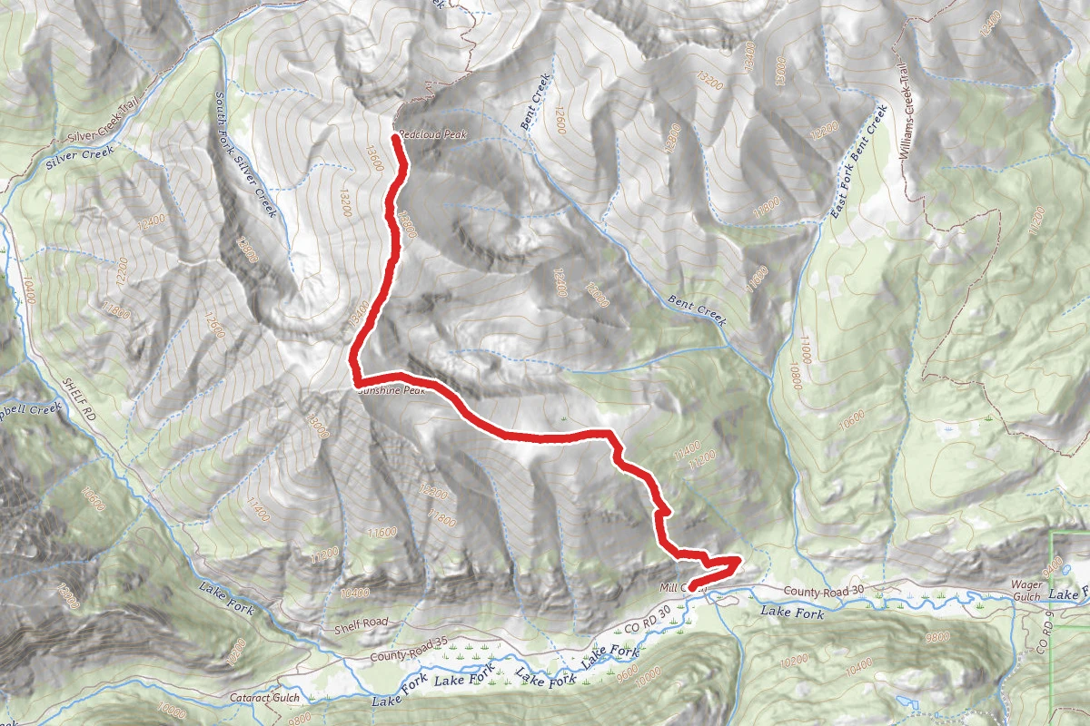 Redcloud Peak via Sunshine Peak East Ridge
