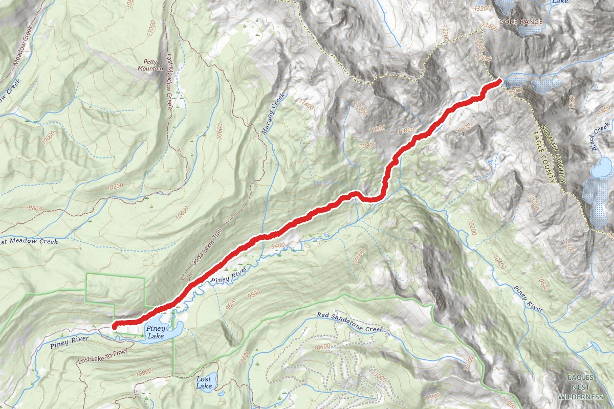 Knee Knocker Saddle via Upper Piney River Trail and Mount Powell Summit Trail