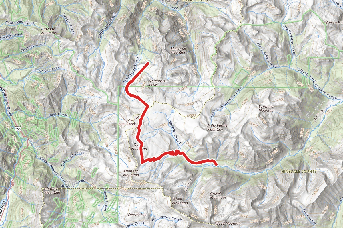 Engineer Mountain Trail and Horsethief Trail
