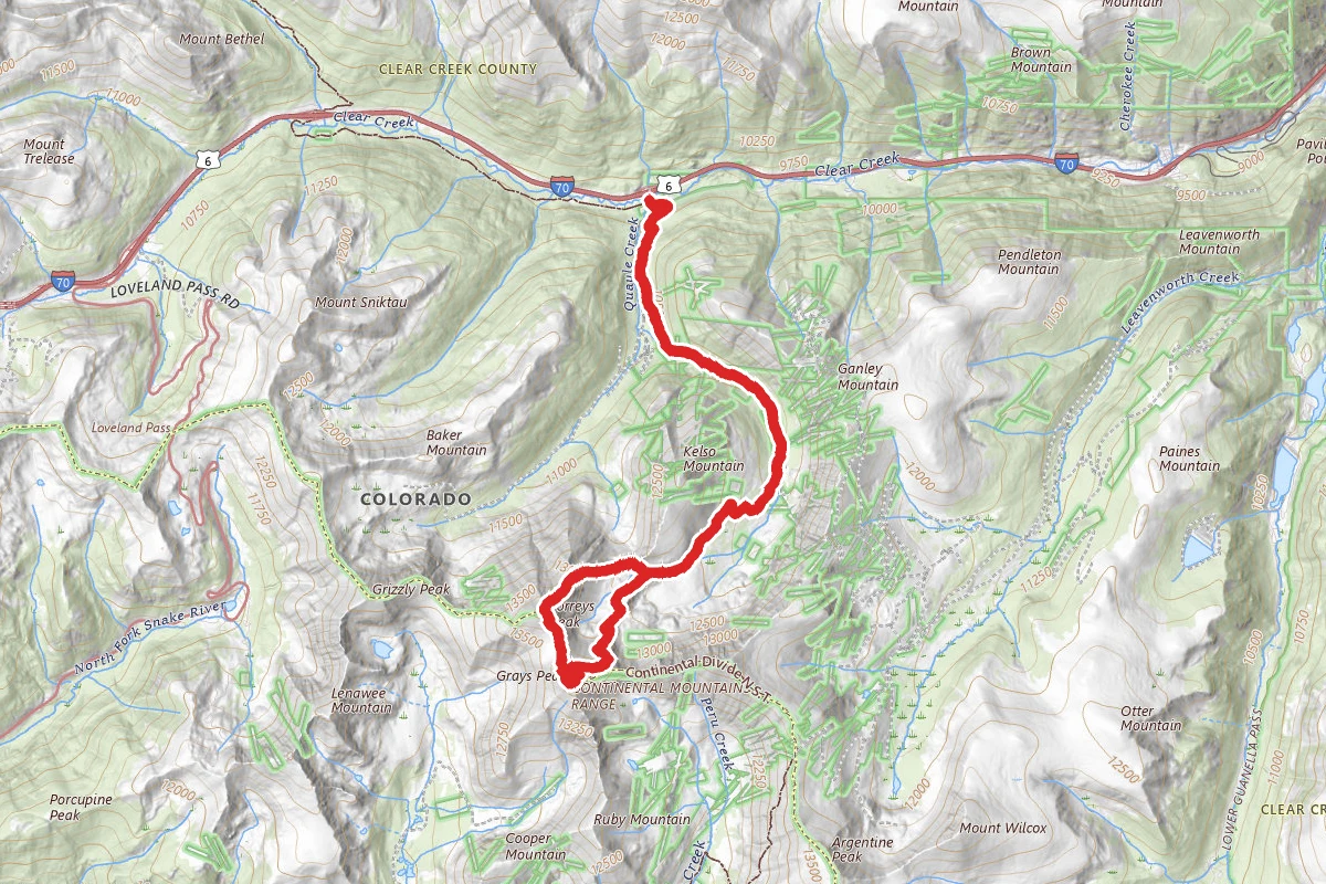 Grays Peak and Kelso Ridge Loop