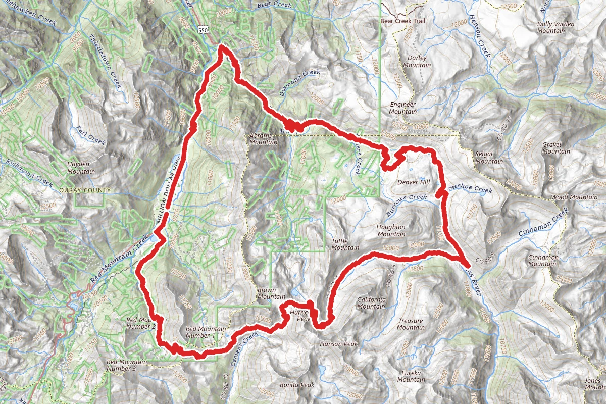 Corkscrew Gulch, Engineer’s Pass, and Minerals OHV Trail