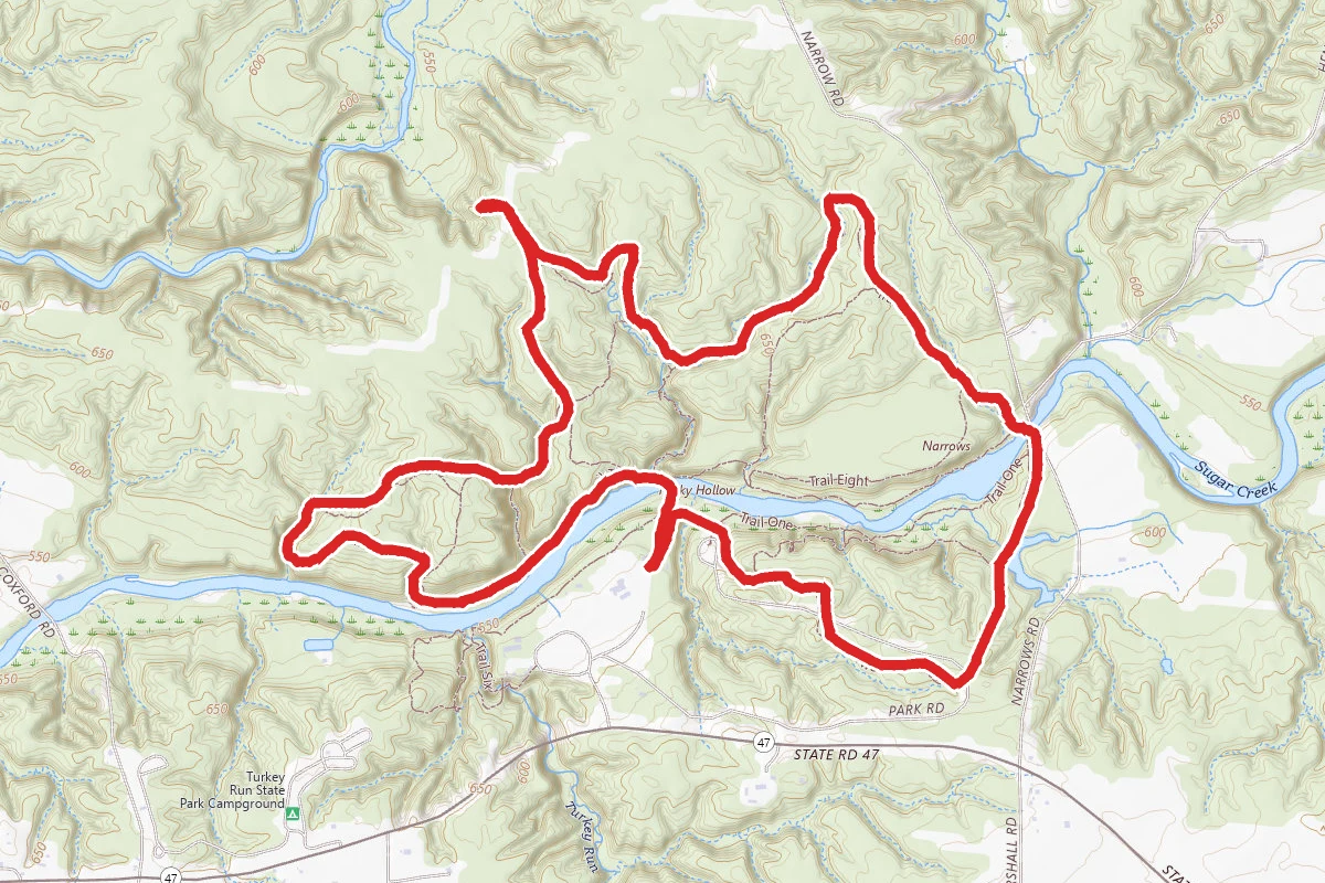 Turkey Run Trail 2 and Trail 11