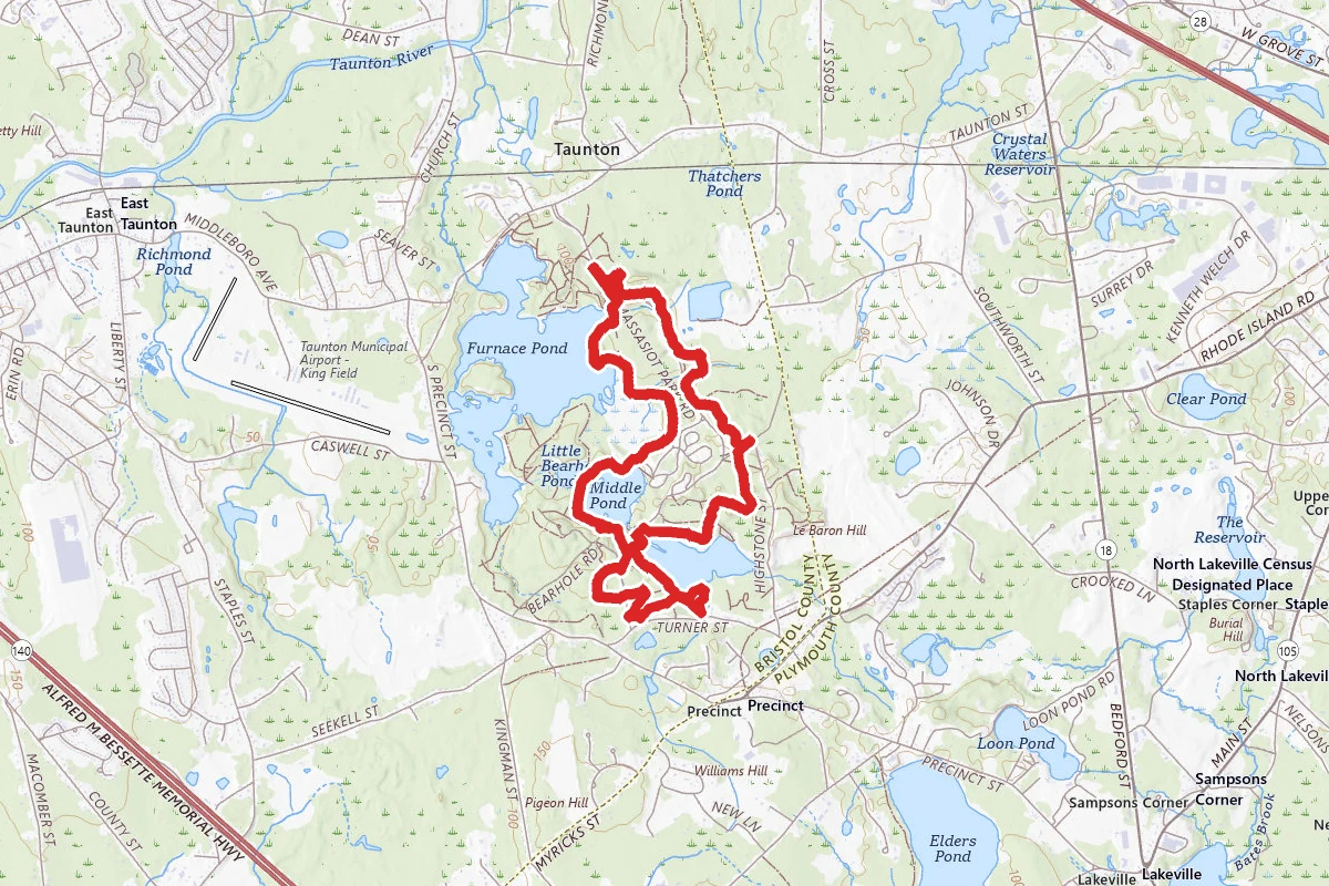 Lake Rico and Big Bearhole Pond Trail
