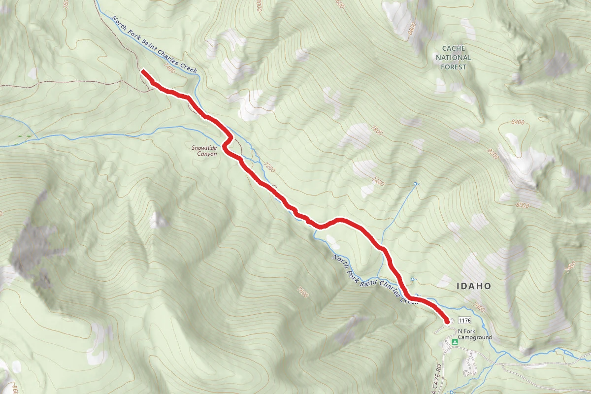 North Fork Trail to Snowslide Trail