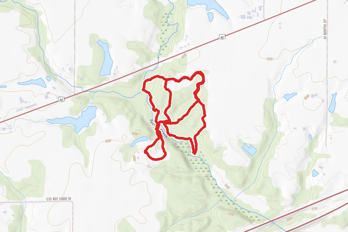Second Creek, Deer Run, and Old Road Trails
