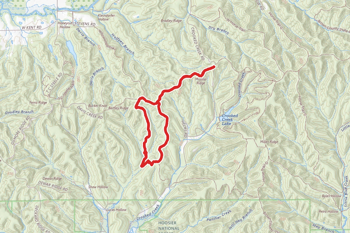 Bartley Ridge, Lucas Hollow, and Tecumseh Trail Loop