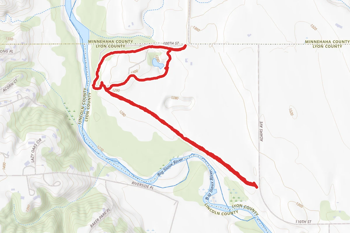 Gitchee Manitou Trail from Adams Avenue