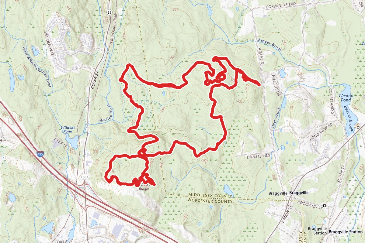 New, Holliston, Bypass, Main, Three Sisters and Deer Trail