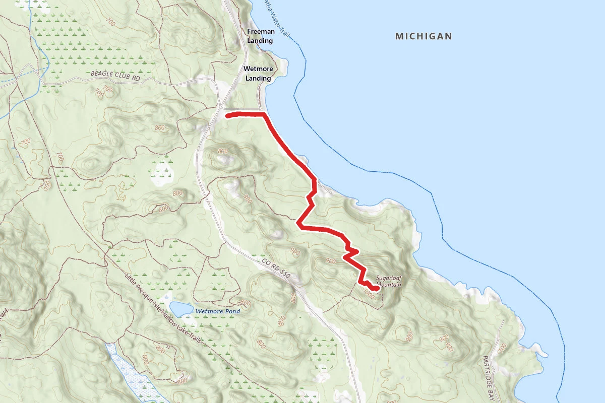 Sugarloaf Mountain via Wetmoore Landing Trail