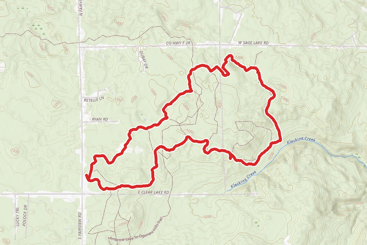 Ogemaw Hills Light Blue, Dark Blue and Black Loop