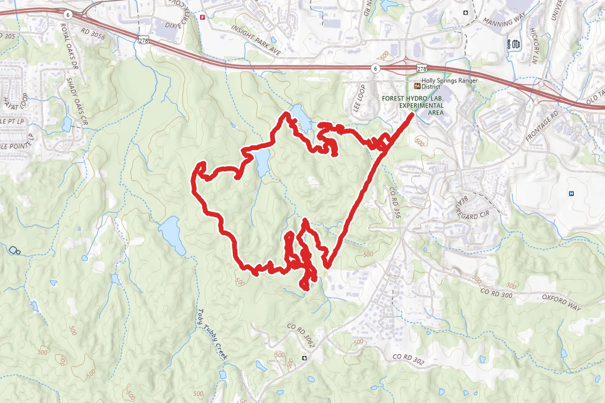 Two Pond and South Campus Rail Trail Loop