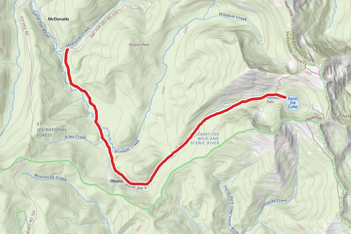 Saint Joe Lake Trail