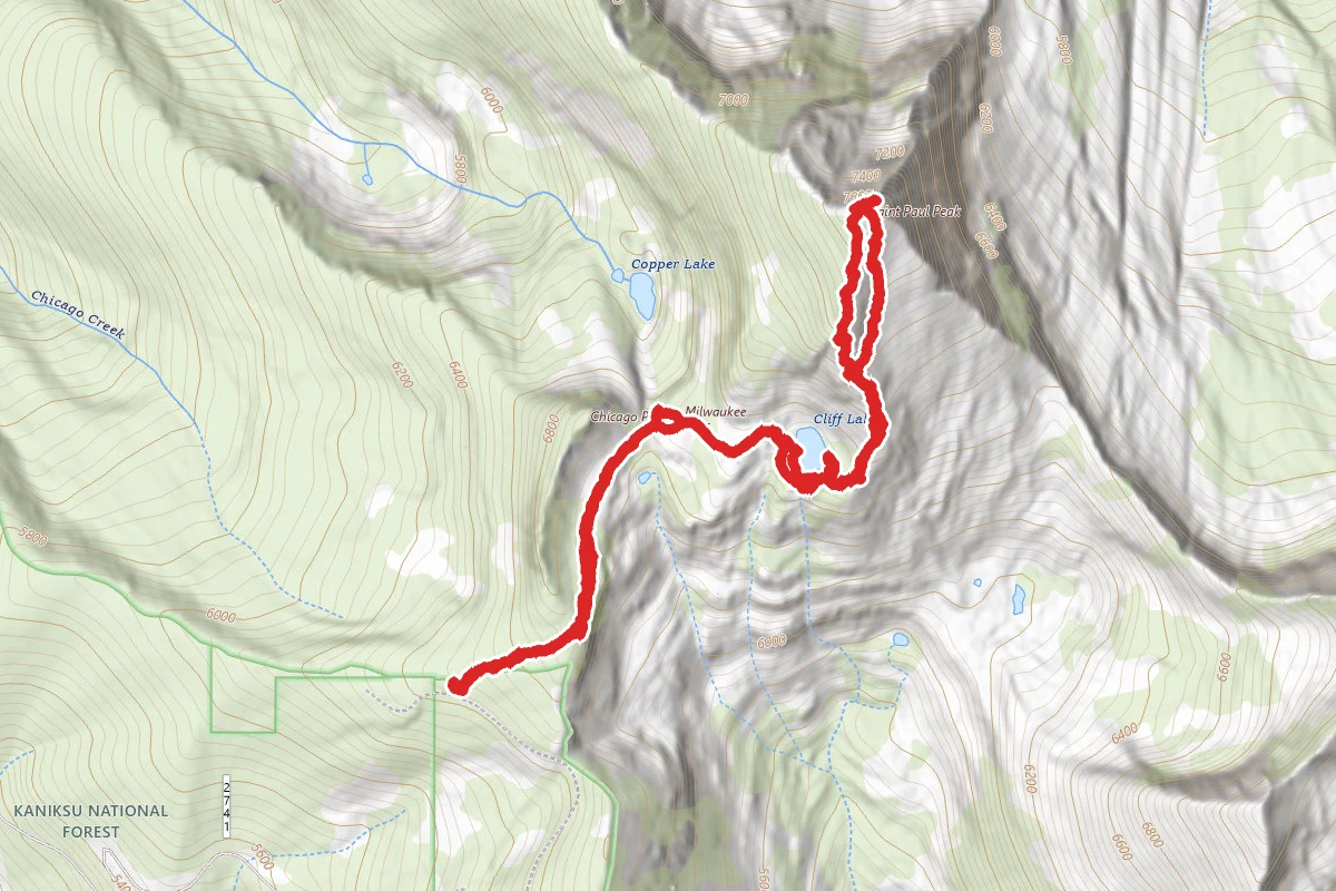 Cliff Lake and St. Paul Peak