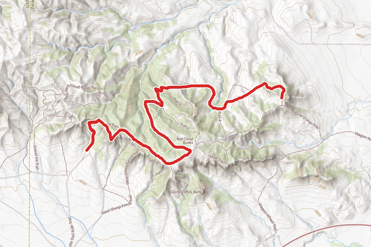 Lover's Leap Butte via East Red Cloud Loop
