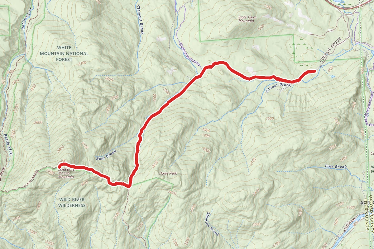 Shelburne Moriah Mountain via Shelburne and Kenduskeag Trail