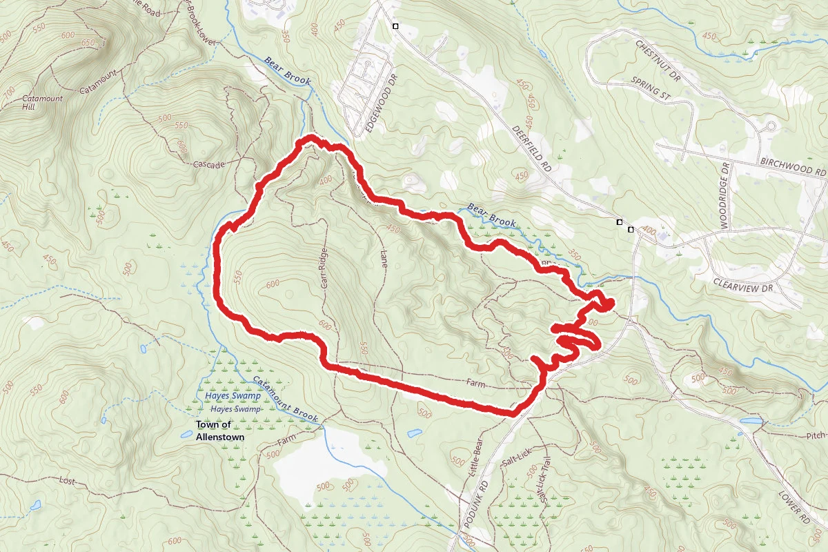 Bear Brook, Cascade, Sentinel PIne, Hayes Farm, Big Bear Loop
