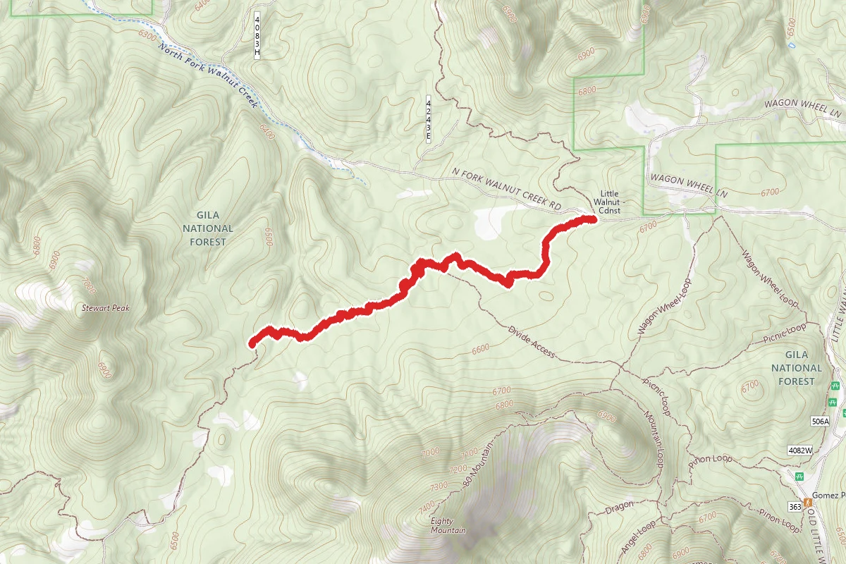Continental Divide Trail From Walnut Creek Road