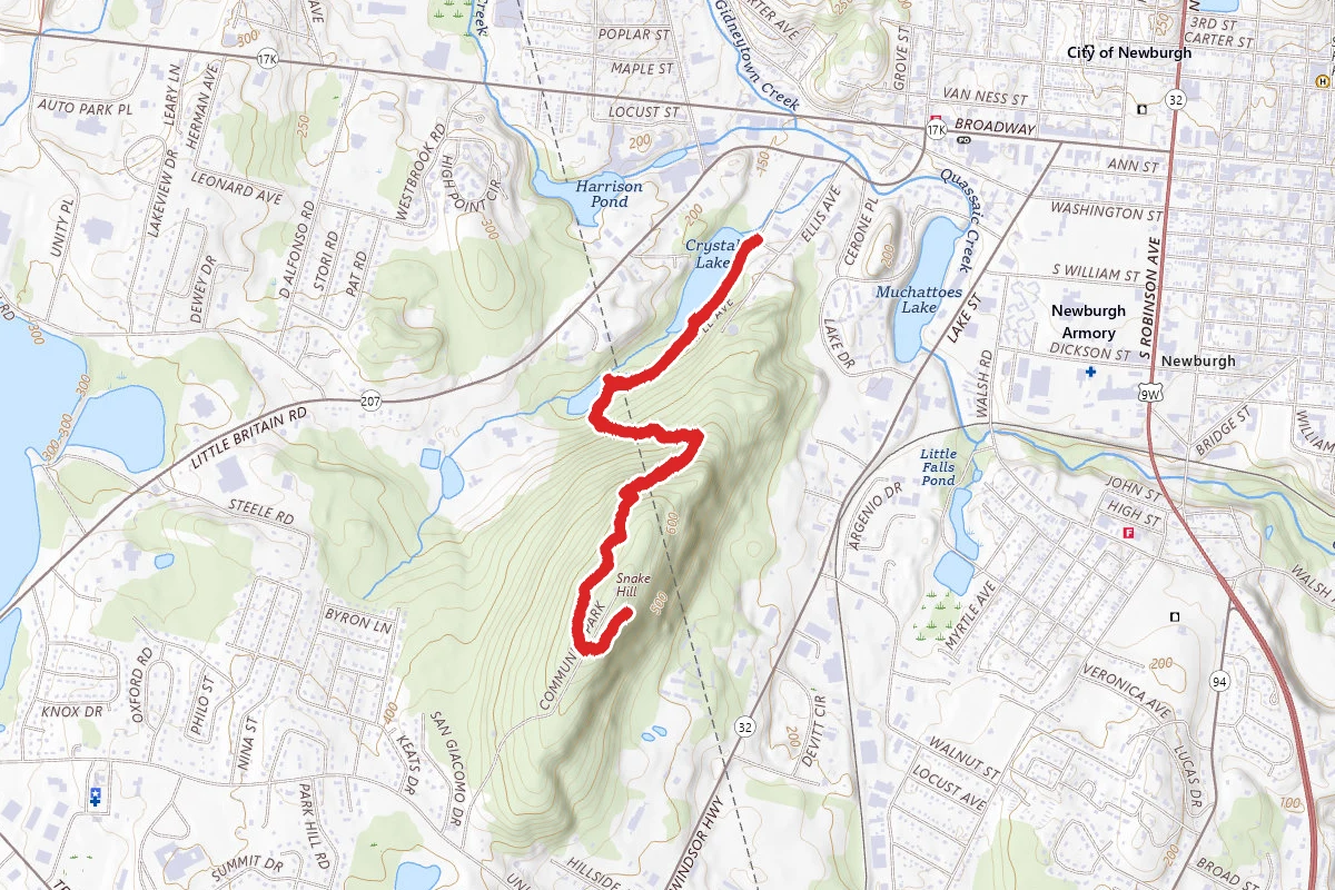Crystal Lake to Snake Hill