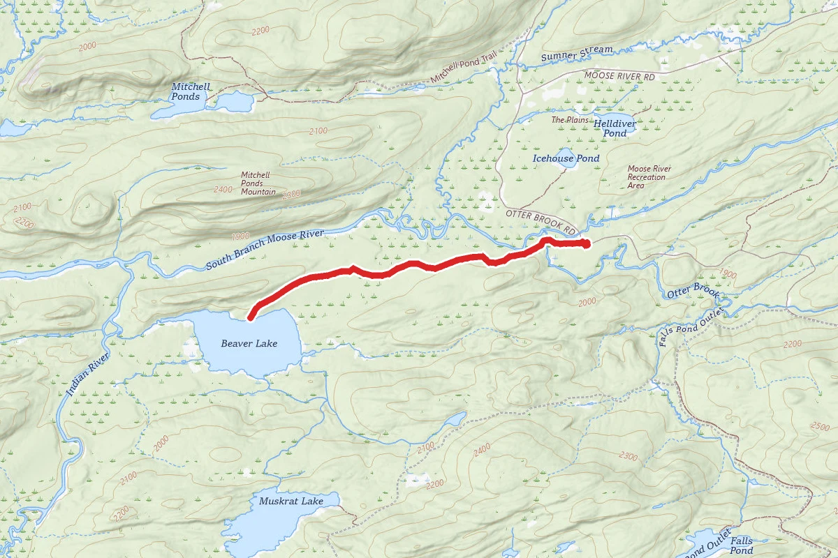 Beaver Lake and Moose River Plains Trail