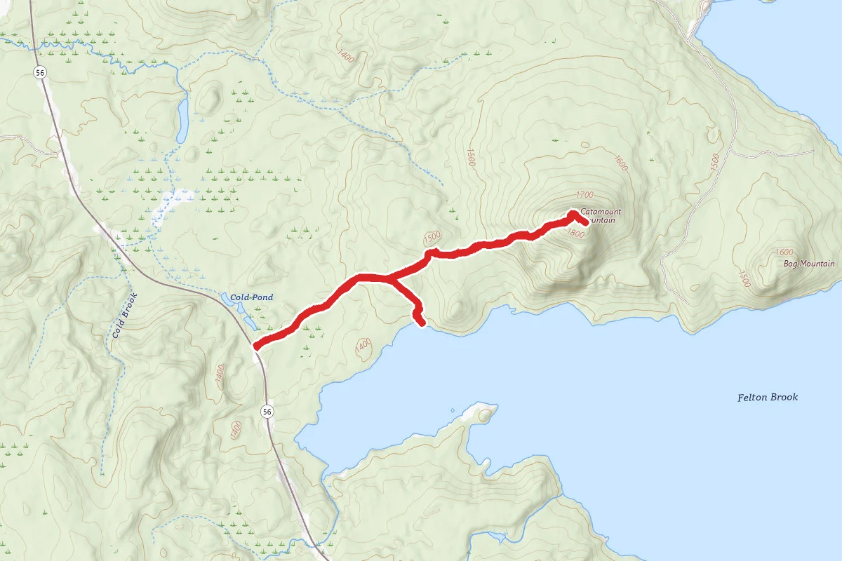 Catamount Mountain and Carry Falls Reservoir