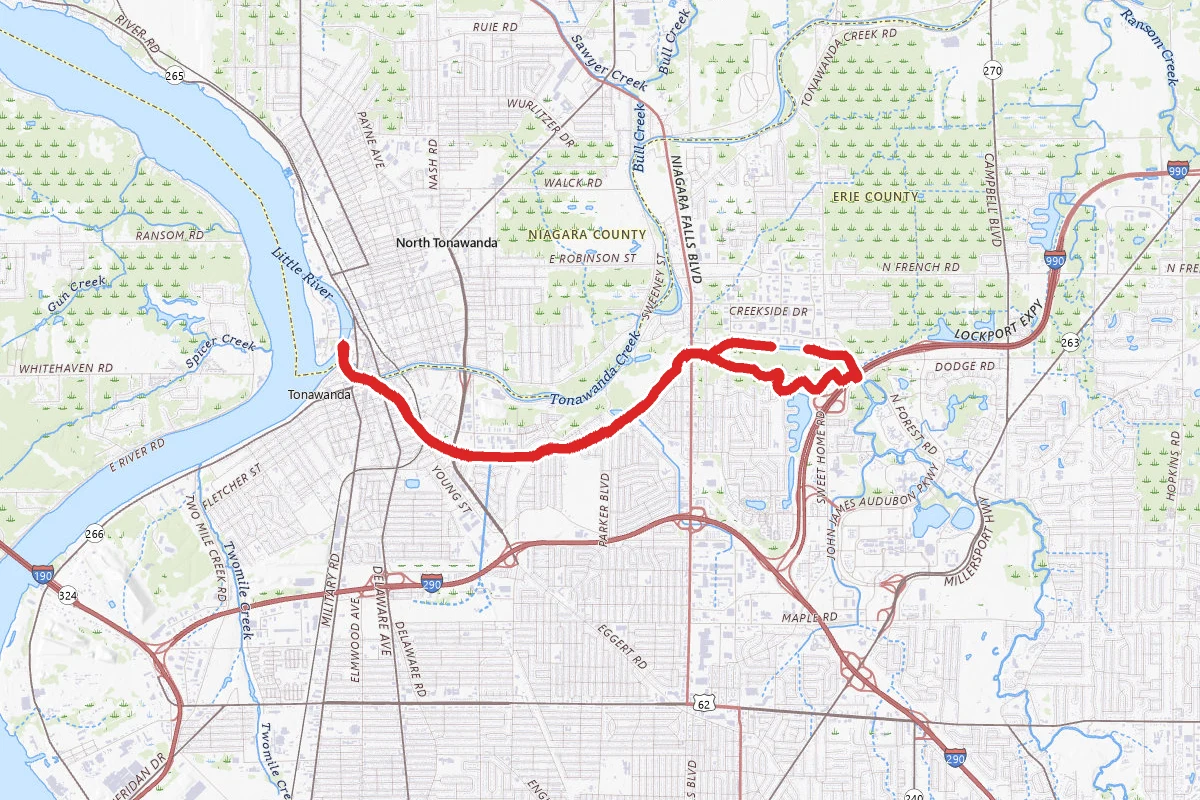 Ellicott Creek Paddle Route