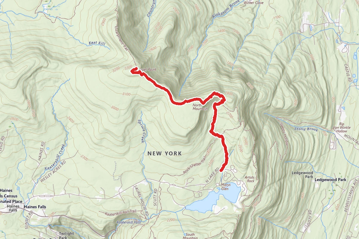 North South Lake to Stoppel Point